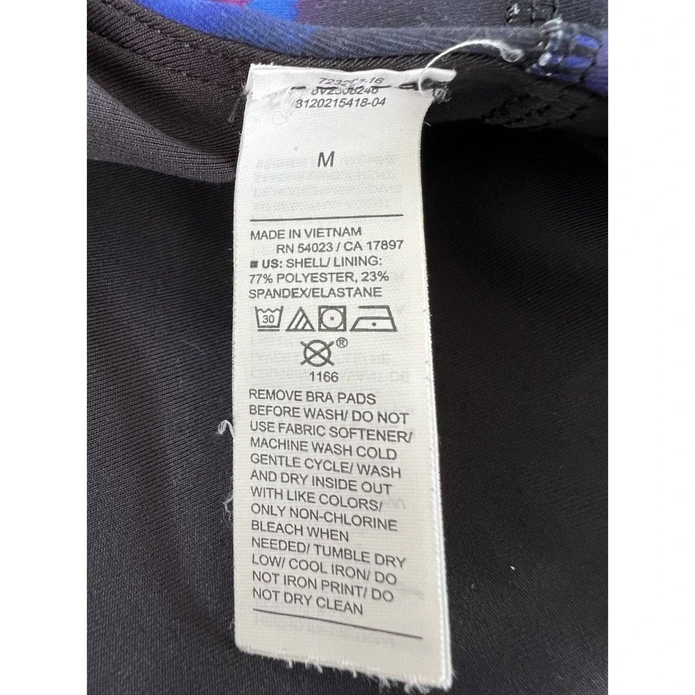 Old Navy Women Light Support PowerSoft Longline Sports Bra Swirl‎ Size Medium